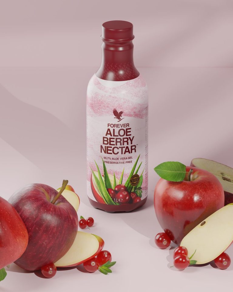 Boisson aloe vera et Berry Aloe Berry Nectar – un goût doux et fruité grâce à la canneberge et la pomme, parfait pour les femmes.